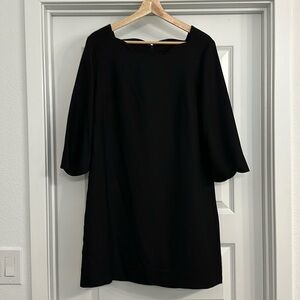 Cece Scalloped Edge Little Black Dress